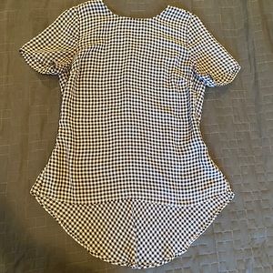 ‼️MOVING SALE - Must go‼️ 
Michael Kors Black White Gingham High Low Blouse